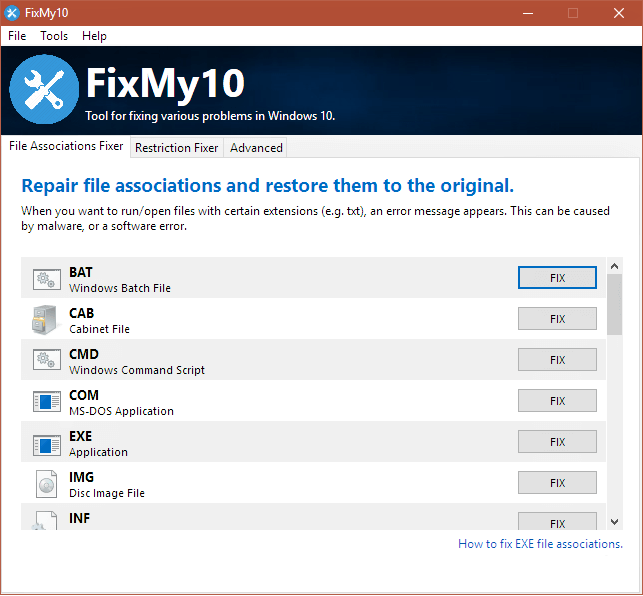 FixMy10 su Windows